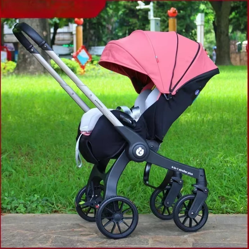 2025 New Four-In-One Multifunctional Newborn Stroller Lightweight Foldable Car Seat Two-Way High View Baby Stroller Baby Carrier