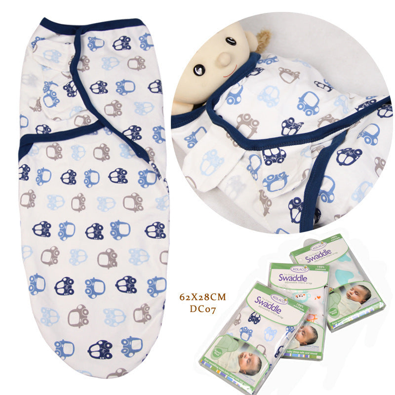 Baby cotton wrap towel, cartoon sleeping bag and anti-startle swaddle