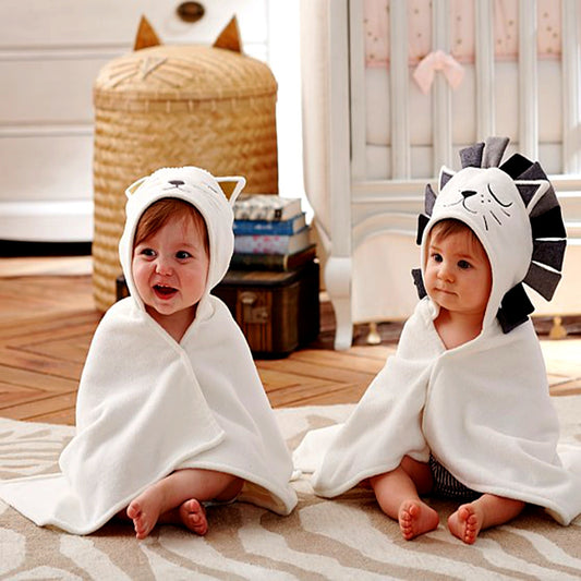 Cuddly Lion & Cat Bath Towel Blanket – Perfect Kids Gift!