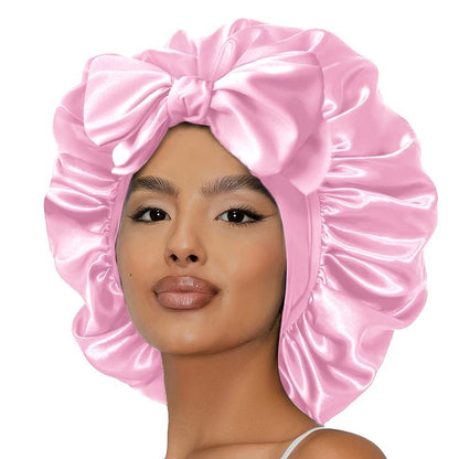 Elevate Your Sleep Routine with Our Adjustable Double Layer Satin Bonnet - Perfect for Curly Hair and Stylish Comfort!