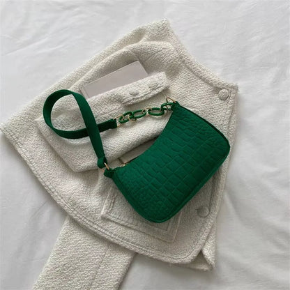 Popular Retro Gentle Temperament Small Square Bag 2024 Autumn Shoulder Handheld Fashion Casual Yankee Underarm Small Square Bag