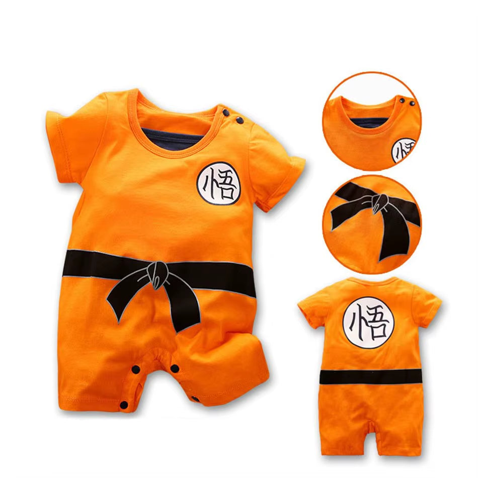 Baby Anime Clothes Vegeta Rompers Newborn Kuririn Roshi Training Outfit Infant Kids Halloween Cartoon Cosplay Costume Jumpsuit