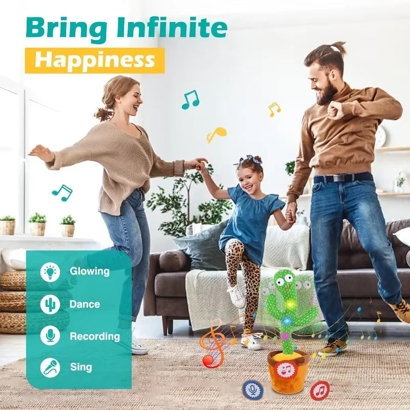 Dancing and Talking Cactus Toy Sunshine Cactus Children'S Electronic Plush Toy with 120 Songs Children'S Birthday Gifts