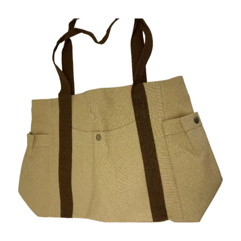 Large Capacity Canvas Tote Bags for Work Commuting Carrying Bag College Style Student Outfit Book Shoulder Bag Bolsos Para Mujer