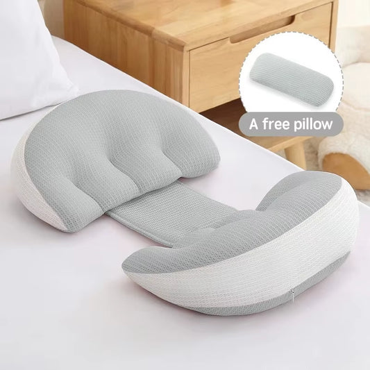 Pregnancy Pillow with 1Pc Free an Auxiliary Pillow Cotton Waist Support Pillow for Pregnant Women Sleeping Body Pillow