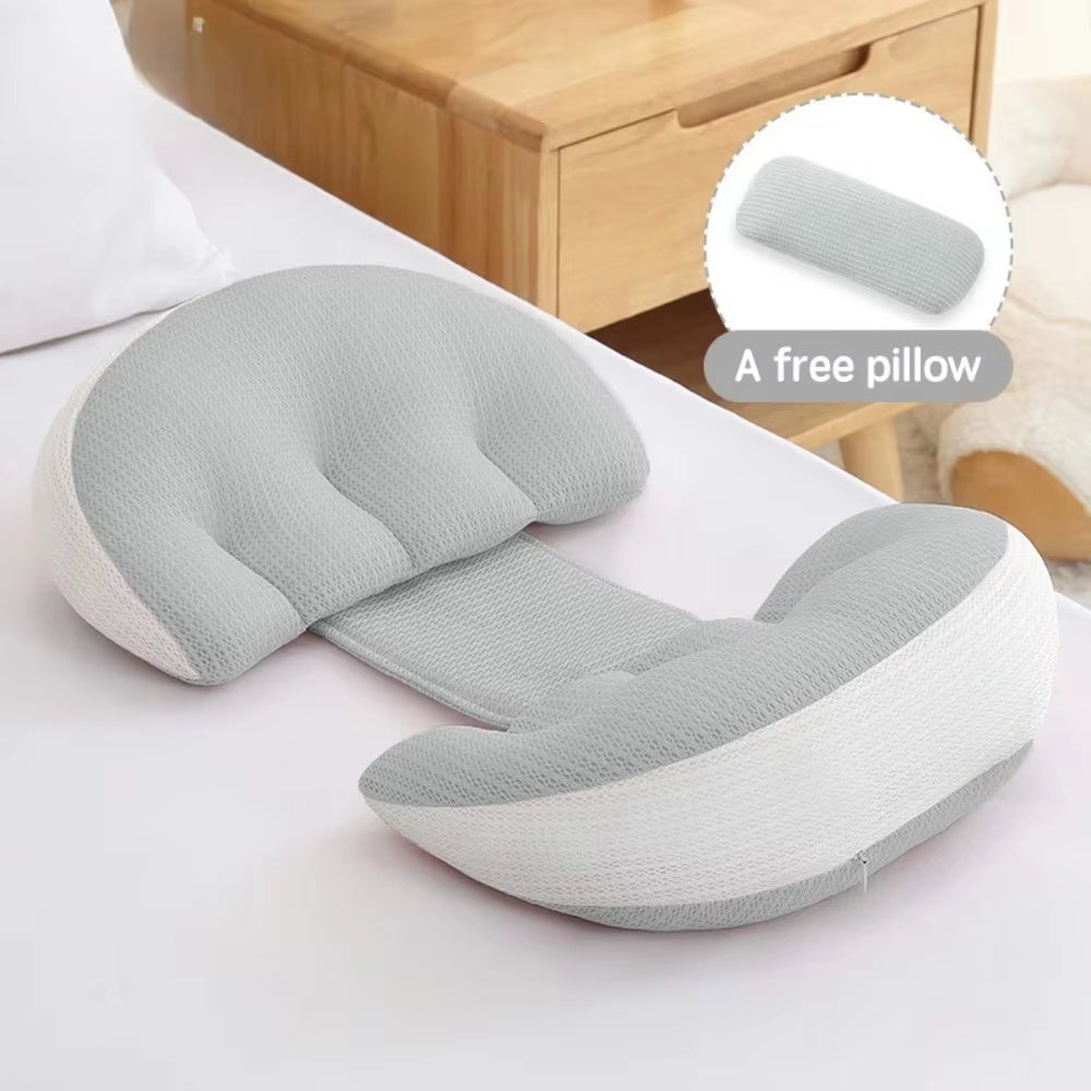 Pregnancy Pillow with 1Pc Free an Auxiliary Pillow Cotton Waist Support Pillow for Pregnant Women Sleeping Body Pillow