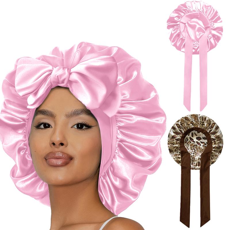 Elevate Your Sleep Routine with Our Adjustable Double Layer Satin Bonnet - Perfect for Curly Hair and Stylish Comfort!