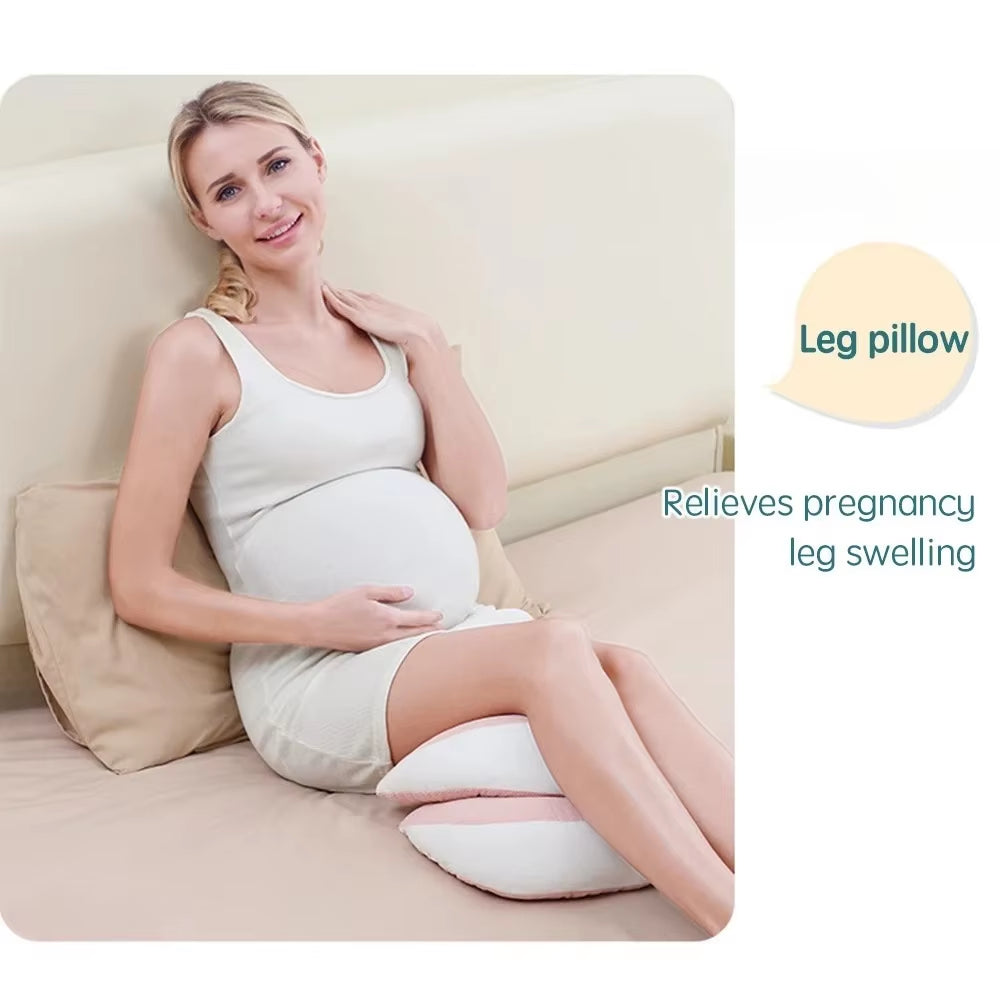 Pregnancy Pillow with 1Pc Free an Auxiliary Pillow Cotton Waist Support Pillow for Pregnant Women Sleeping Body Pillow