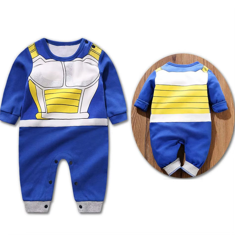Baby Anime Clothes Vegeta Rompers Newborn Kuririn Roshi Training Outfit Infant Kids Halloween Cartoon Cosplay Costume Jumpsuit