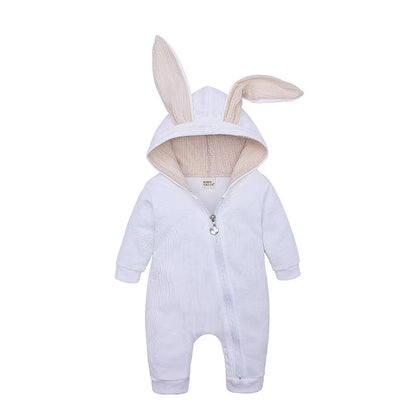 Baby Rompers Boys Girls Newborn 0 to 3 6 9 12 18 Months Boutique Cotton Long Sleeve Rabbit Ear Infant Onesie Spring Fall Clothes
