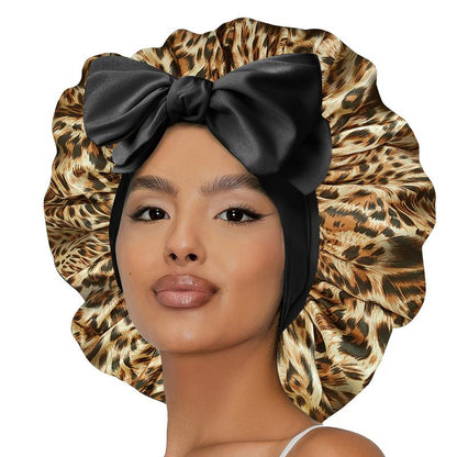 Elevate Your Sleep Routine with Our Adjustable Double Layer Satin Bonnet - Perfect for Curly Hair and Stylish Comfort!