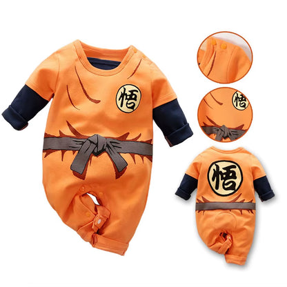 Baby Anime Clothes Vegeta Rompers Newborn Kuririn Roshi Training Outfit Infant Kids Halloween Cartoon Cosplay Costume Jumpsuit