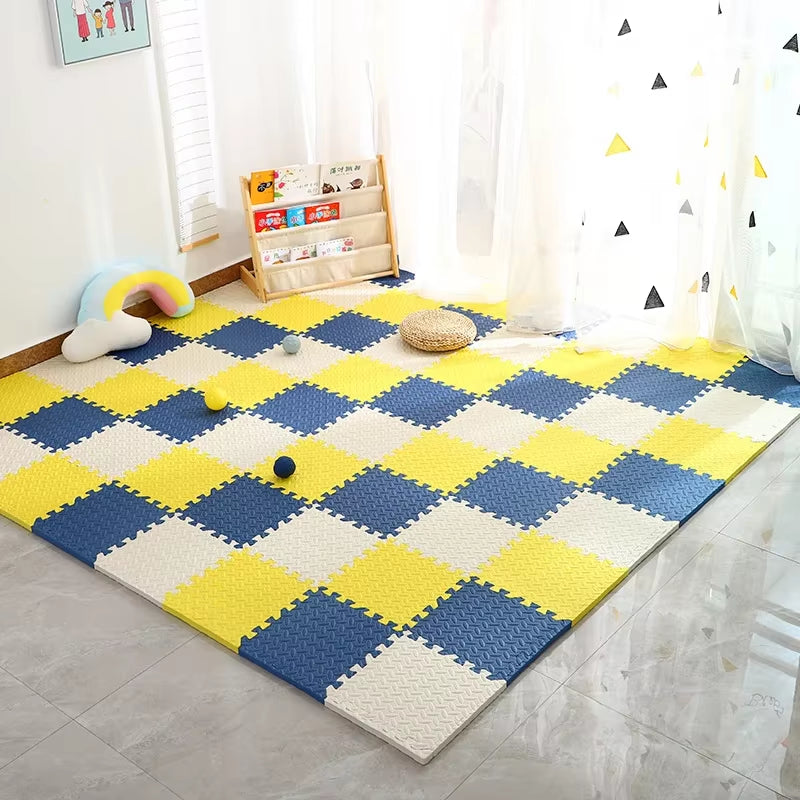12Pcs Foam Baby Play Mat Puzzle Mat Kids Interlocking Exercise Tiles Rugs Floor Tiles Toy Carpet Soft Carpet 30*30*1Cm