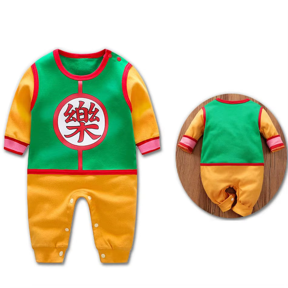 Baby Anime Clothes Vegeta Rompers Newborn Kuririn Roshi Training Outfit Infant Kids Halloween Cartoon Cosplay Costume Jumpsuit