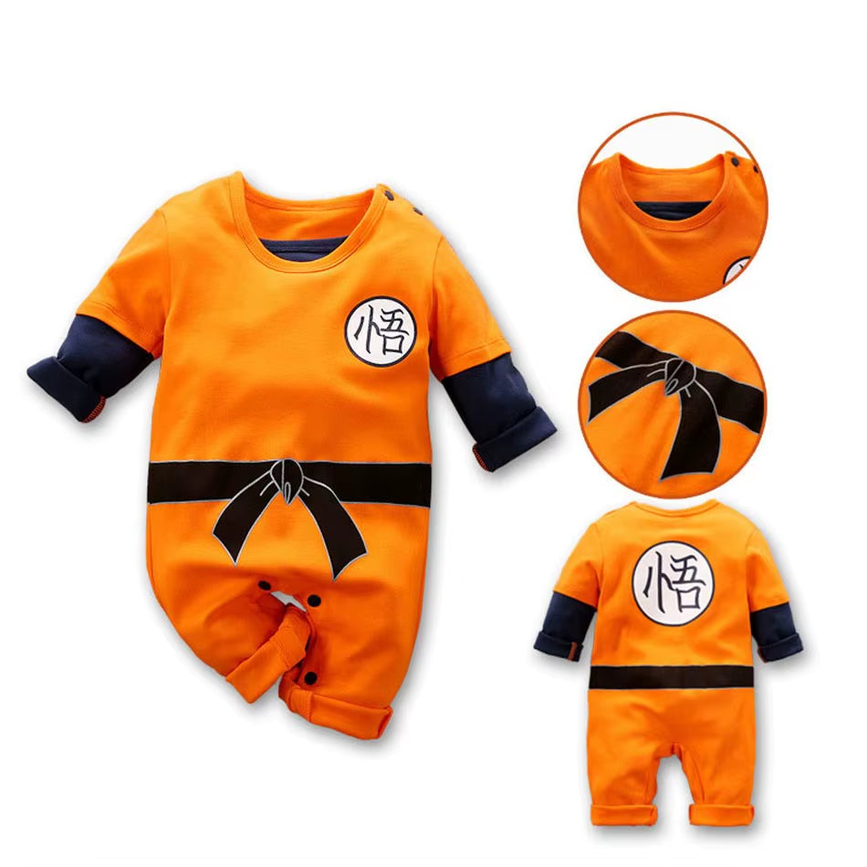 Baby Anime Clothes Vegeta Rompers Newborn Kuririn Roshi Training Outfit Infant Kids Halloween Cartoon Cosplay Costume Jumpsuit