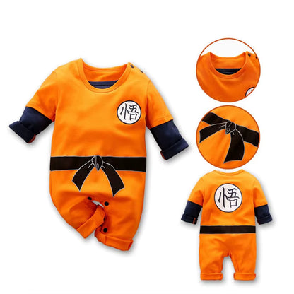 Baby Anime Clothes Vegeta Rompers Newborn Kuririn Roshi Training Outfit Infant Kids Halloween Cartoon Cosplay Costume Jumpsuit