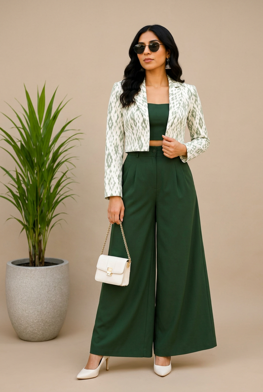 Cropped Sambalpuri/Ikat blazer